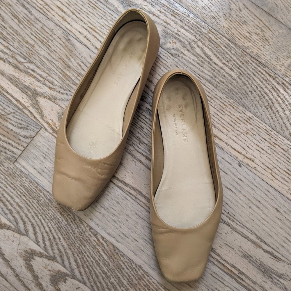 Everlane '90s Ballet Flat in Dusty Rose, Size 5